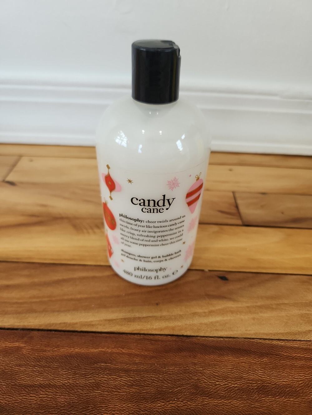 Philosophy Candy Cane Shampoo, Shower Gel & Bubble Bath 16 Oz Tested